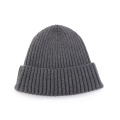 100% acrylic winter knitted beanie hat with top ball